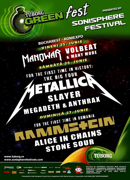 Sonisphere Romania - Paradise Lost, Anathema, Orphaned Land and Accept  confirmed - All Metal Festivals