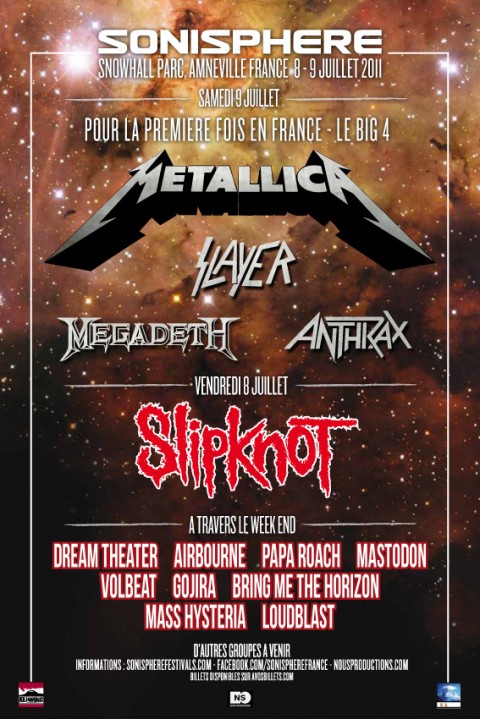 Sonisphere France 2011 - Dream Theater, Volbeat and Loudblast confirmed -  All Metal Festivals